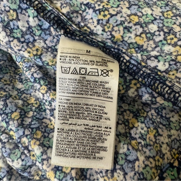 Old Navy Waist-Defined Floral Tie-Belt Midi Wrap Dress Women’s M Prairie Boho - Picture 9 of 9